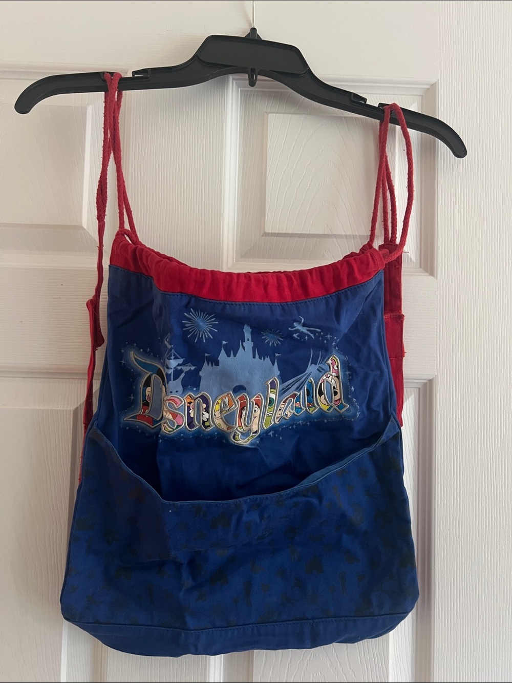 Disney Red and Blue Drawstring Shoulder Bag